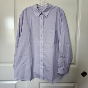 Foxcroft Women's Light Purple Button Down Shirt